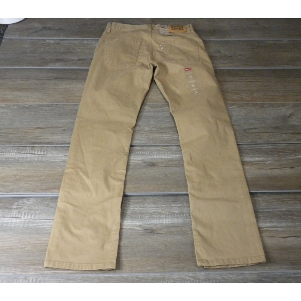 Levi's 511 Jeans Womens 28x28 16 Regular Beige Denim Slim Tapered Mid Rise NWT